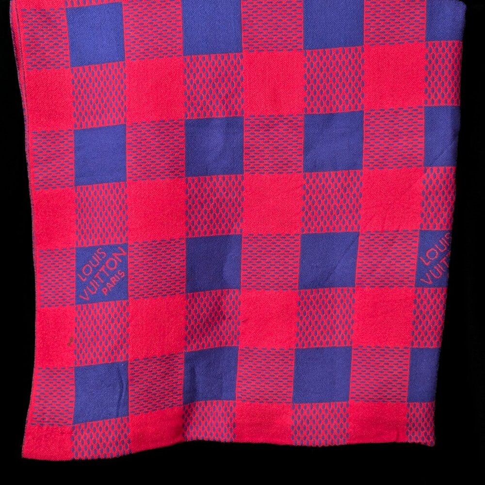 LOUIS VUITTON Damier Masai Large Wool Rug Blanket - RARE - Picture 9 of 16